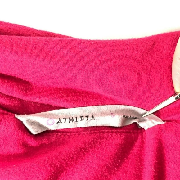 Athleta Pink Wrap Fitted Top Small/Medium - Picture 7 of 8